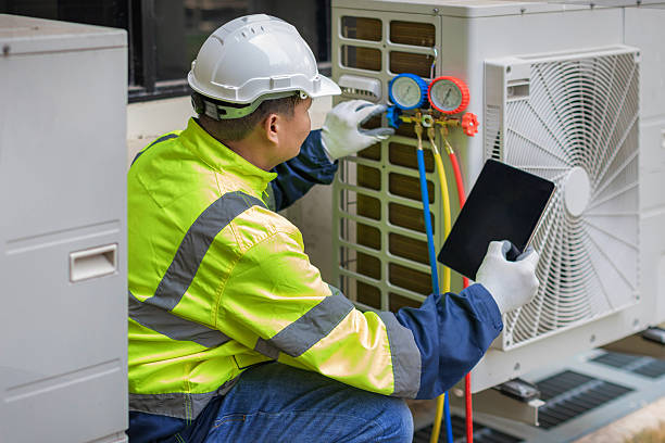 Professional Hvac technician working in Yucca Valley, CA